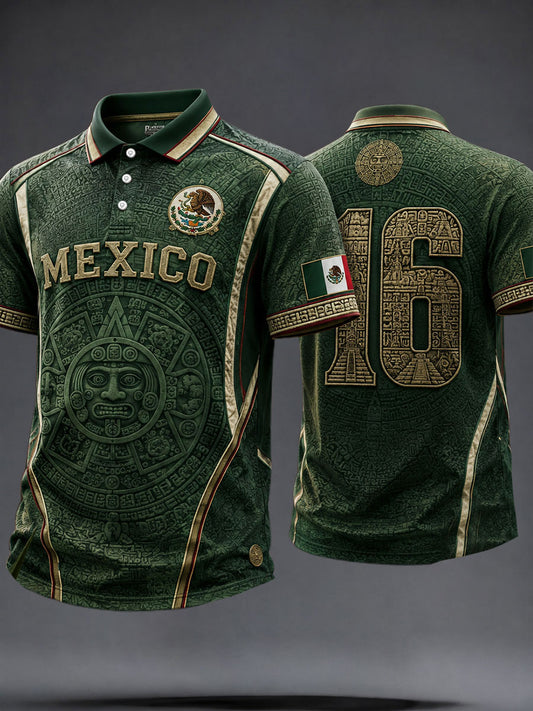 Camisetas casuales con estampado artístico para amantes del fútbol mexicano, para hombre