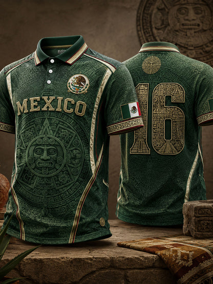 Camisetas casuales con estampado artístico para amantes del fútbol mexicano, para hombre