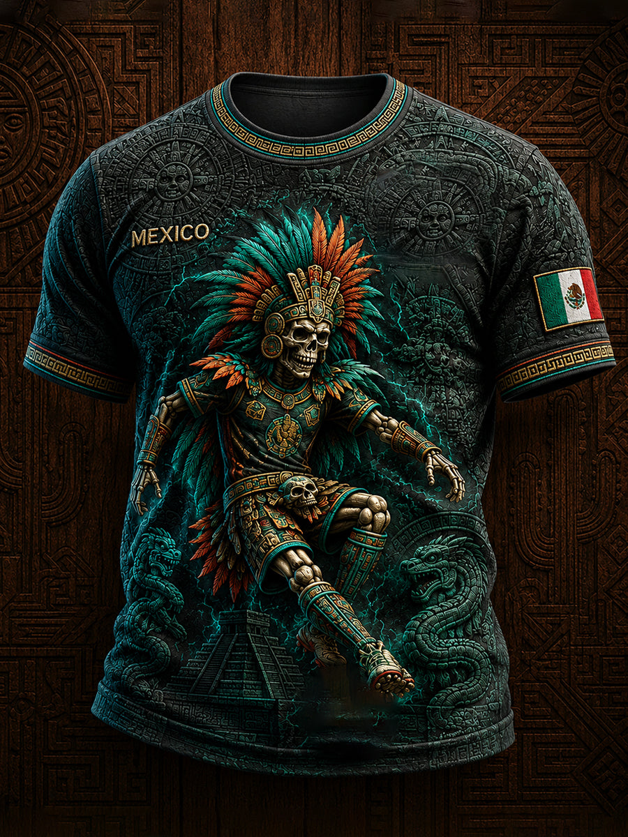 Camiseta estampada con diseño del Día de la Independencia de México para hombre