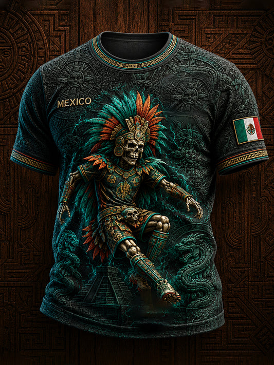 Camiseta estampada con diseño del Día de la Independencia de México para hombre