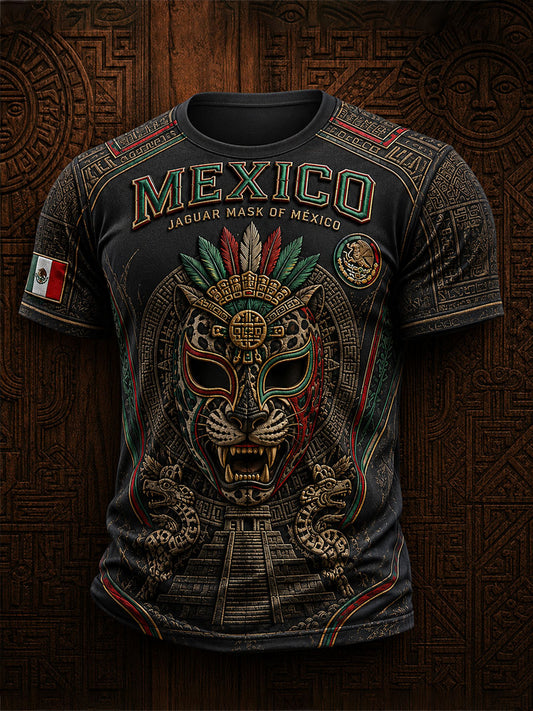 Camiseta estampada con diseño del Día de la Independencia de México para hombre