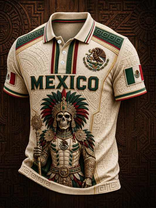 Camisetas casuales con estampado artístico del Día de la Independencia de México para hombre