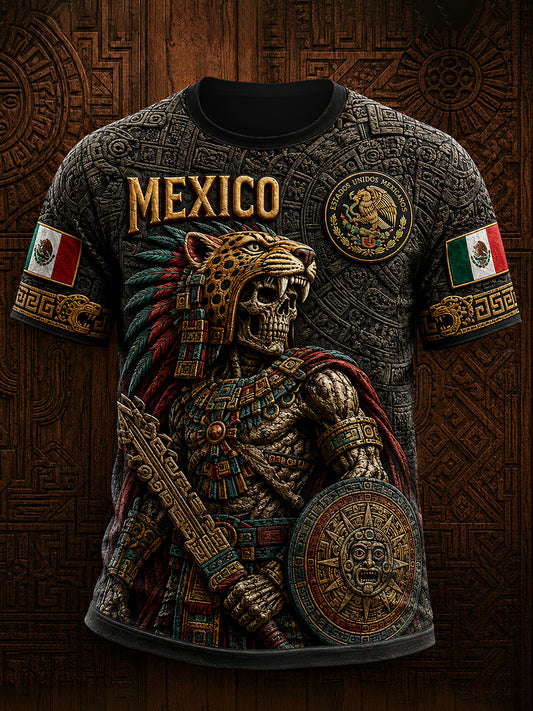 Camiseta estampada con diseño del Día de la Independencia de México para hombre