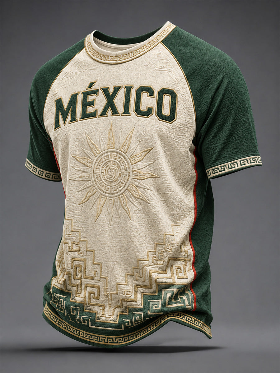 Camiseta casual con estampado de orgullo mexicano para hombre