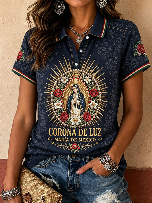 Mujeres México Asunción de María Arte Impreso Casual Tops
