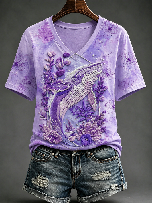 Camiseta de manga corta sobre la enfermedad de Alzheimer en mujeres