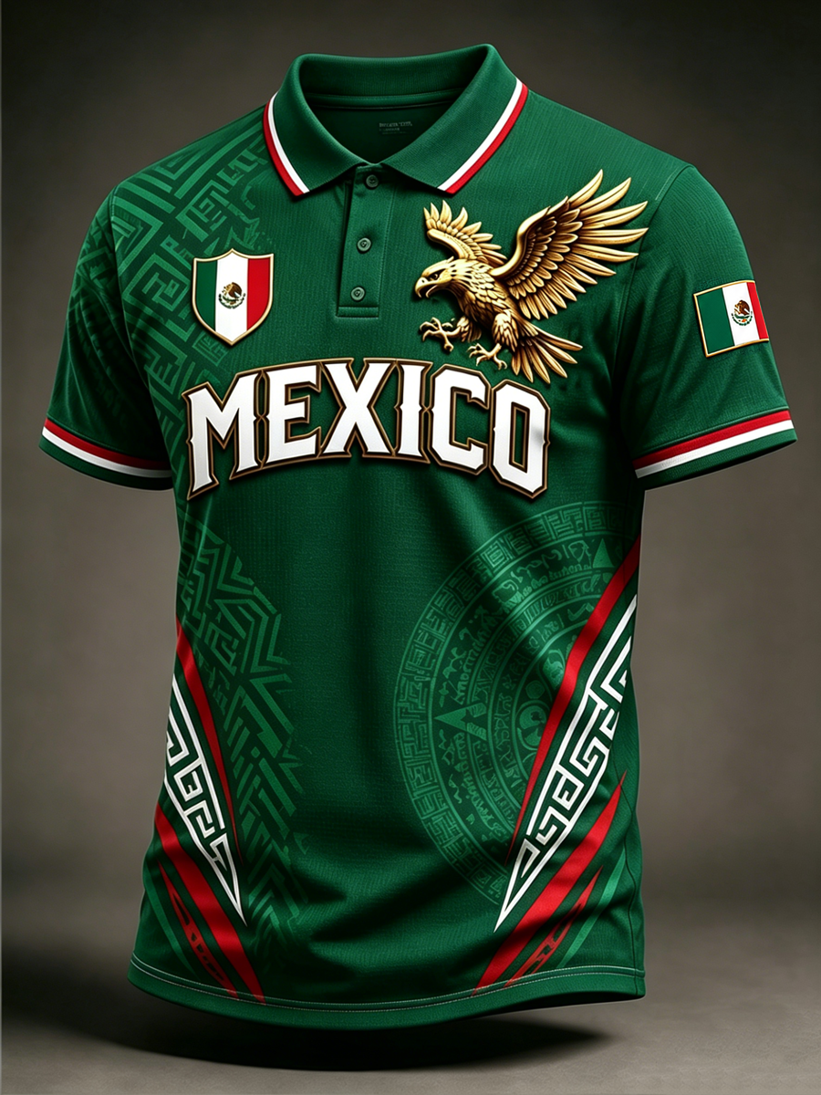 Polo de hombre Mexico Pride Art Printed