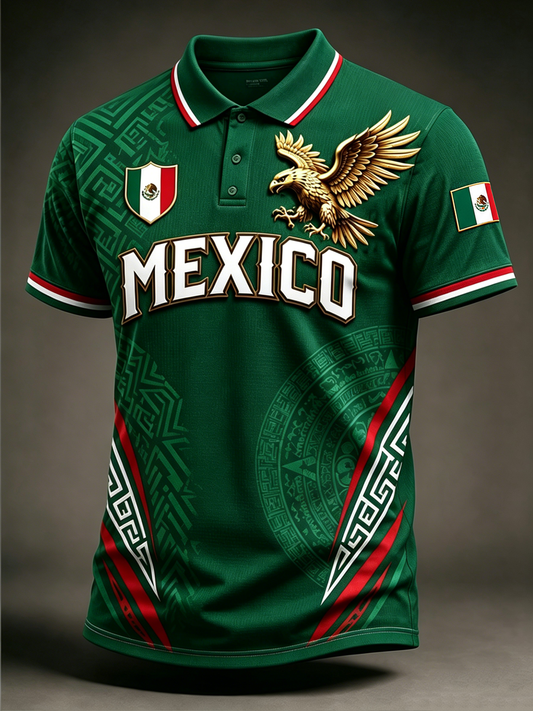 Polo de hombre Mexico Pride Art Printed