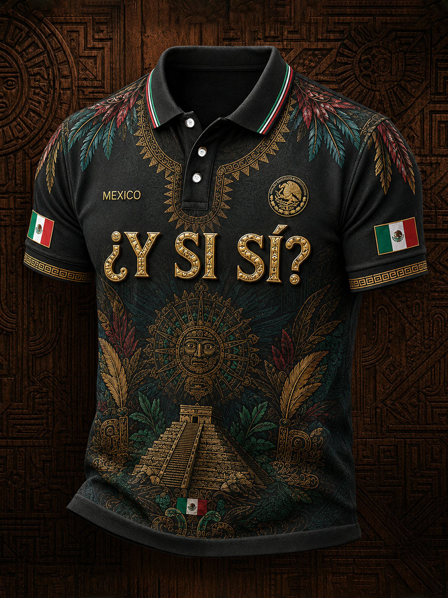 Día de la Independencia de México Hombres ¿Y si sí? Tops casuales con estampado de arte
