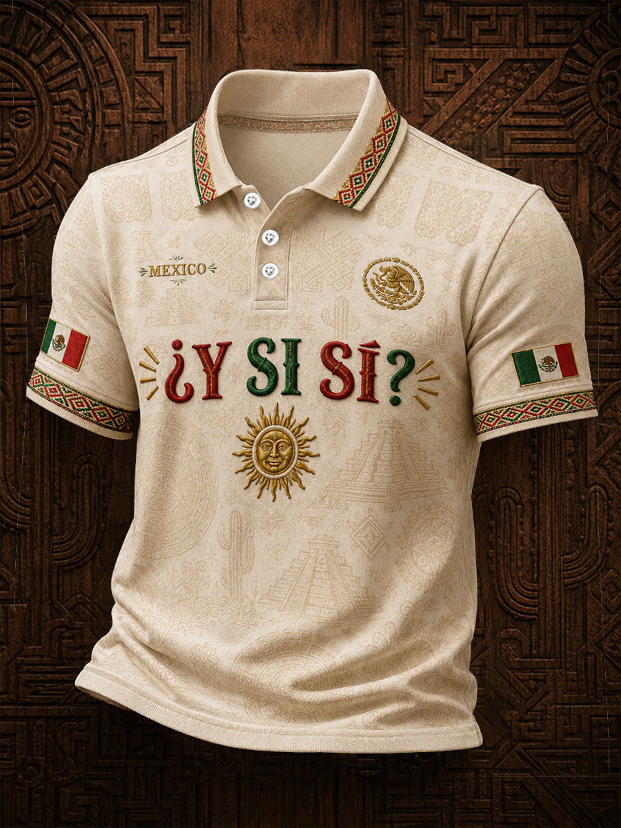 Día de la Independencia de México para hombres ¿Y si sí? Camisetas casuales con estampado artístico