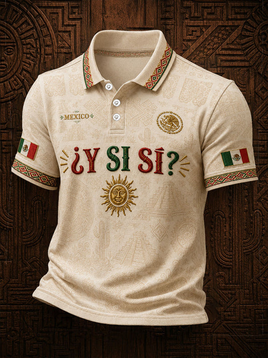 Día de la Independencia de México para hombres ¿Y si sí? Camisetas casuales con estampado artístico