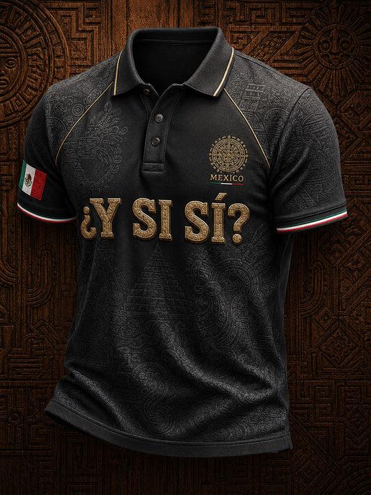 Día de la Independencia de México para hombres ¿Y si sí? Camisetas casuales con estampado artístico