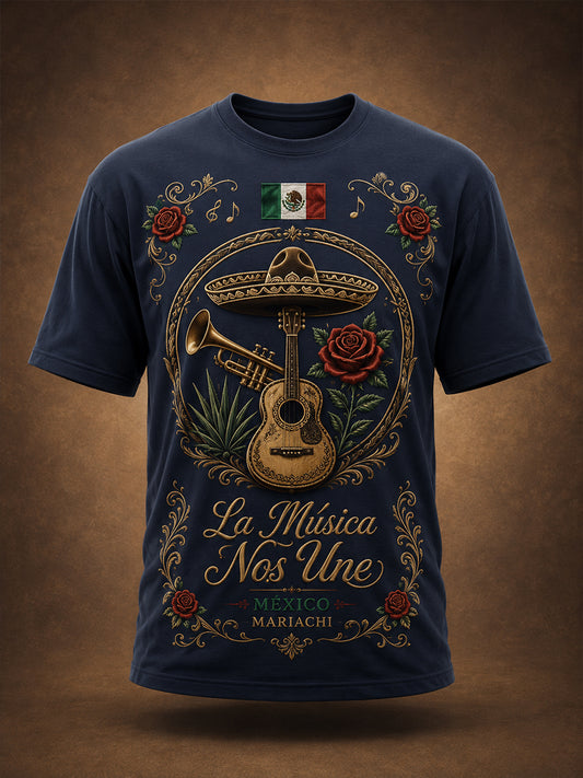 Hombres Mexican Independence Day Mariachi Spirit Element Art Print T-Shirt