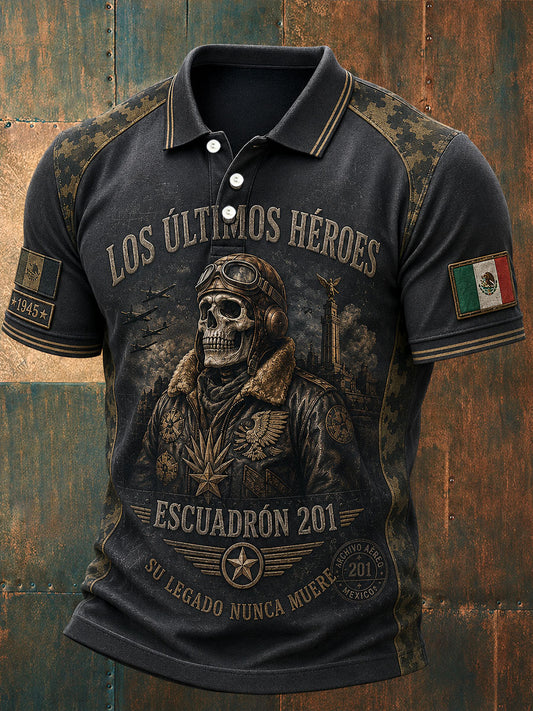 Tops Casual de Hombre Mexico Veteran Impreso