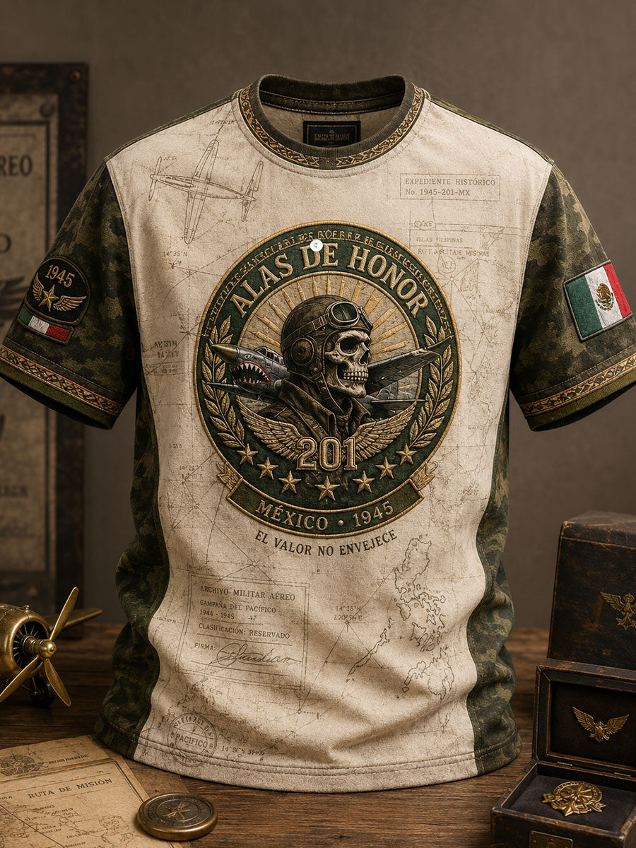 Camiseta estampada Mexico Veteran 201 para hombre