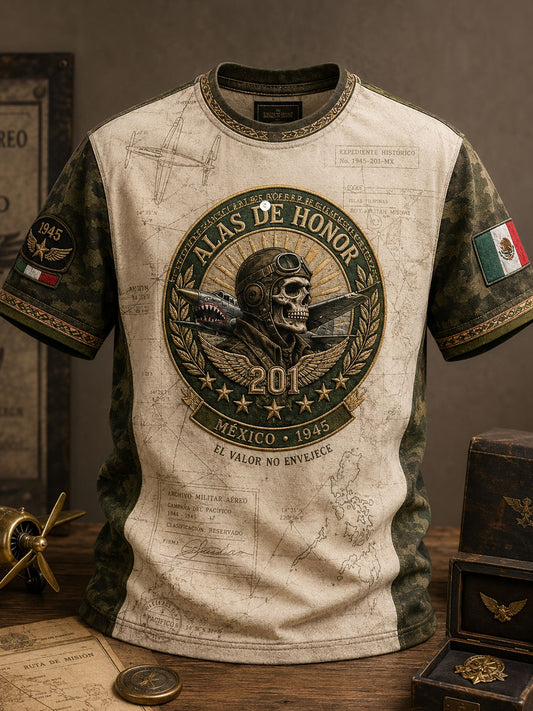 Camiseta estampada Mexico Veteran 201 para hombre