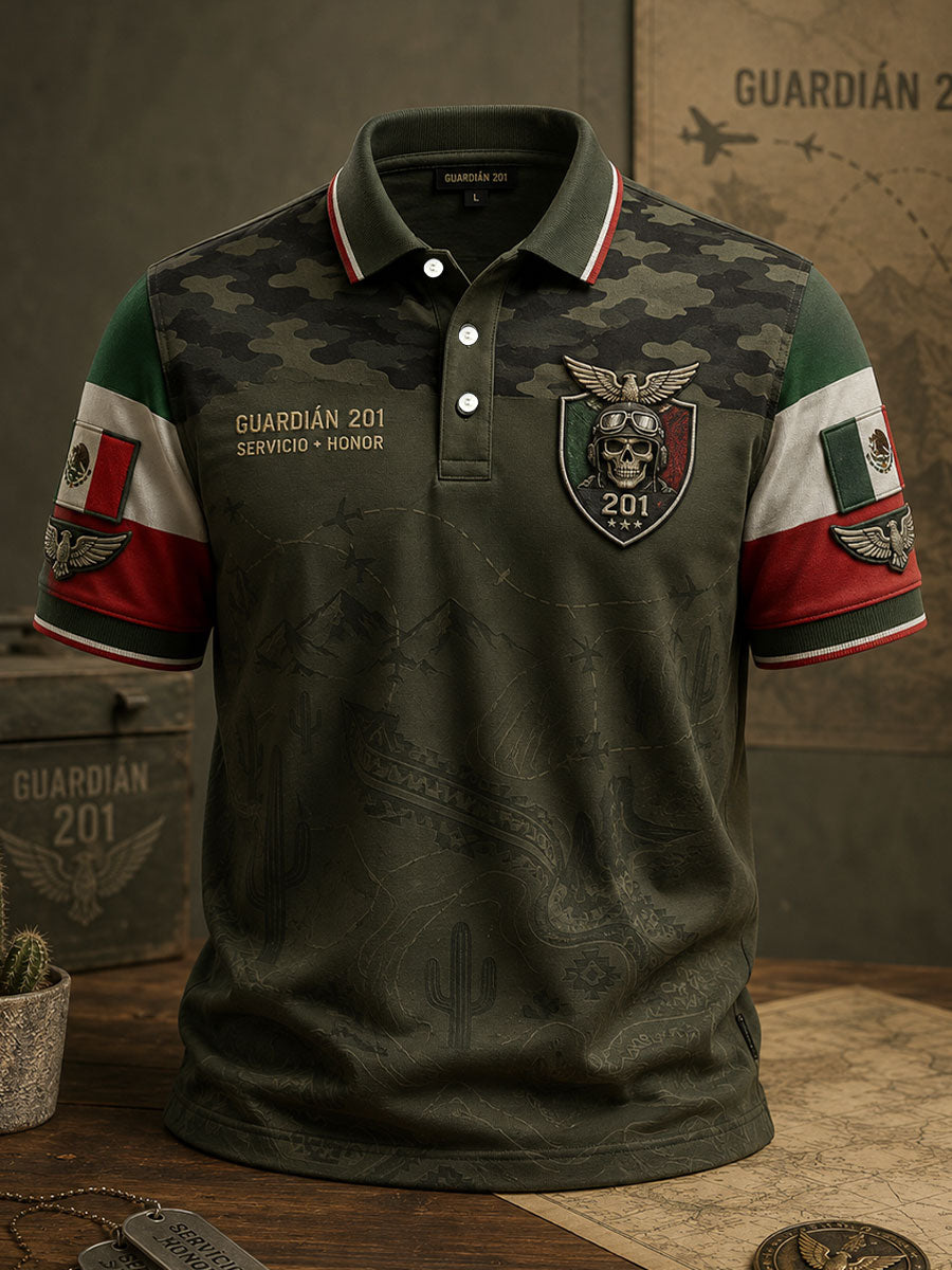 Tops casuales con estampado Mexico Veteran 201 para hombre