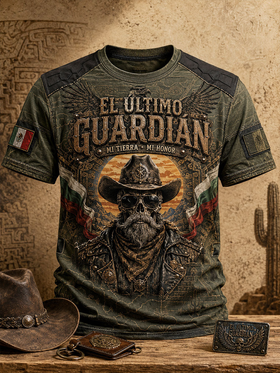 Camiseta impresa veterano de México Orgullo de los hombres