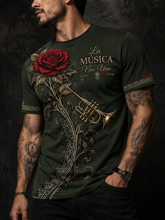 Camiseta estampada con arte del espíritu mariachi para el Día de la Independencia de México