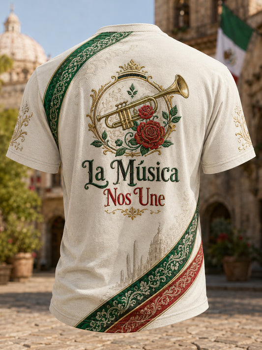 Camiseta estampada con arte del espíritu mariachi para el Día de la Independencia de México