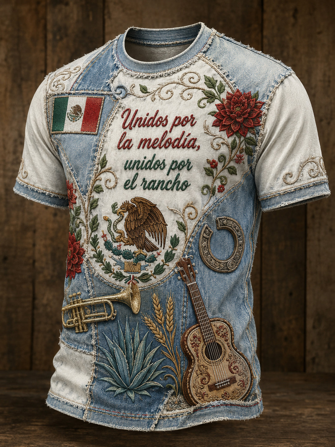 Camiseta con estampado gráfico conmemorativo del Día de la Independencia de México para hombre