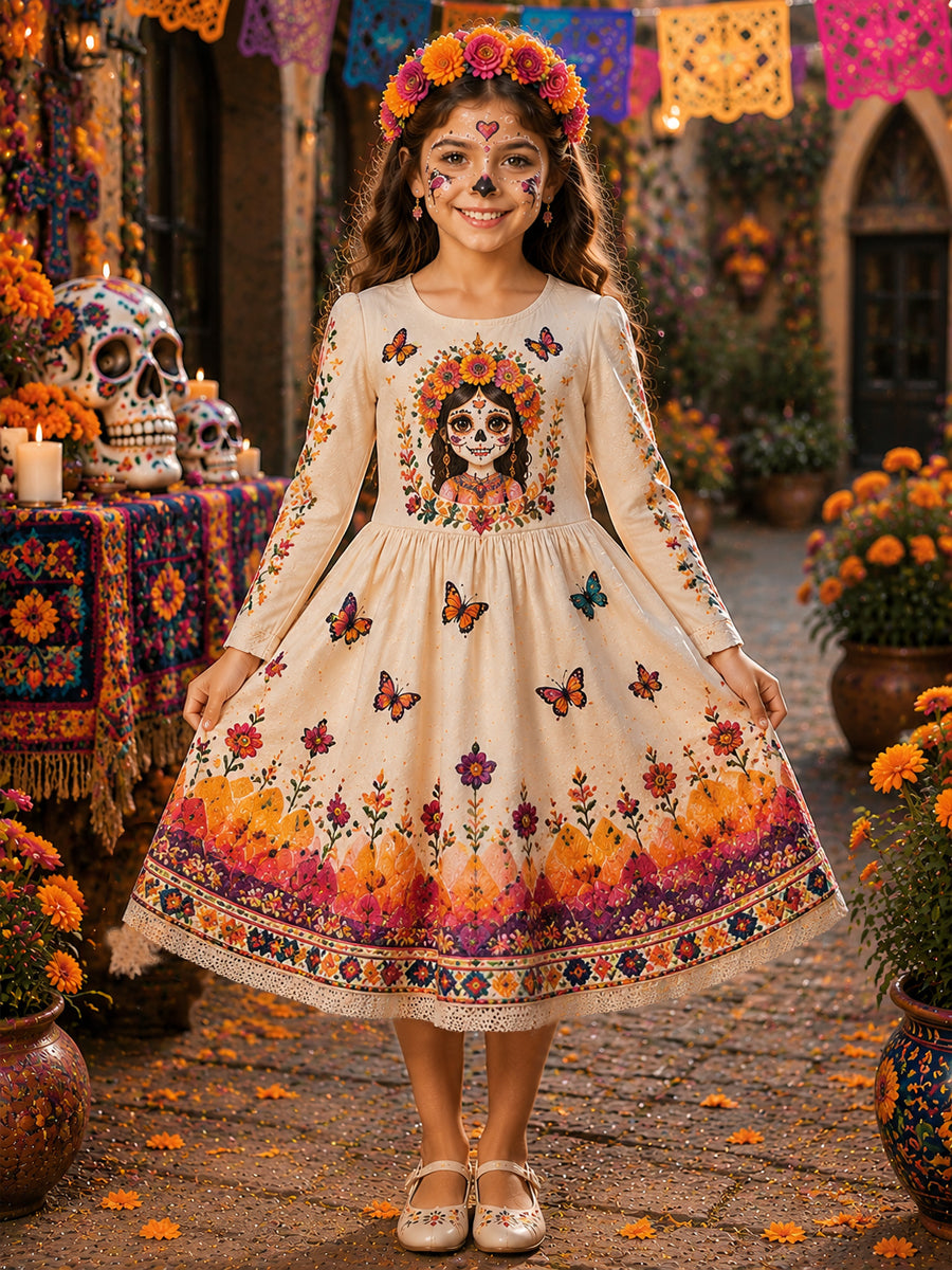 Vestido elegante princesa Catrina para niñas