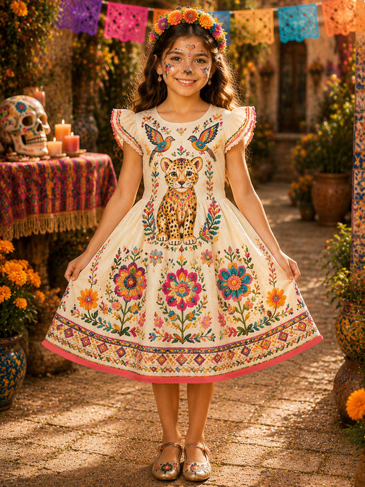 Vestido colorido arte popular mexicano