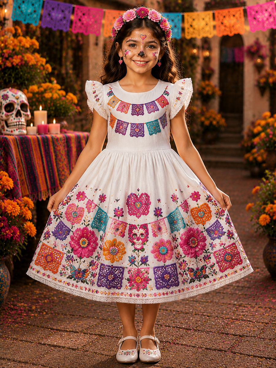 Vestido de flores de Marioro para niñas