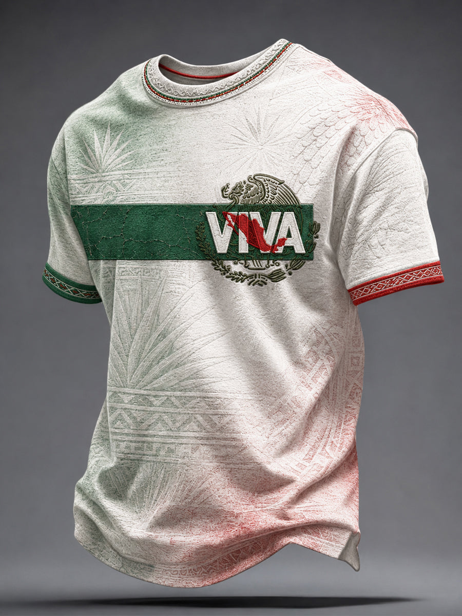 Camiseta impresa arte del día de la independencia de México de los hombres