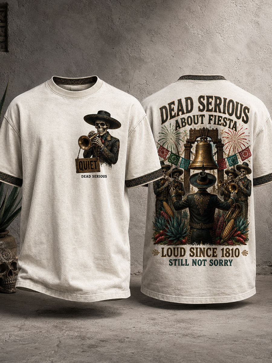 Camiseta estampada con diseño del Día de la Independencia de México para hombre