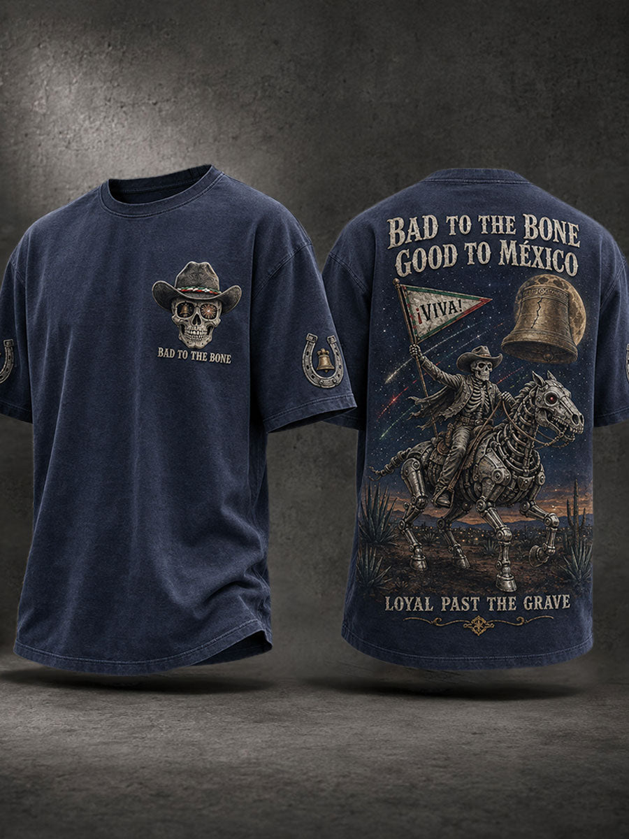 Camiseta estampada con diseño del Día de la Independencia de México para hombre