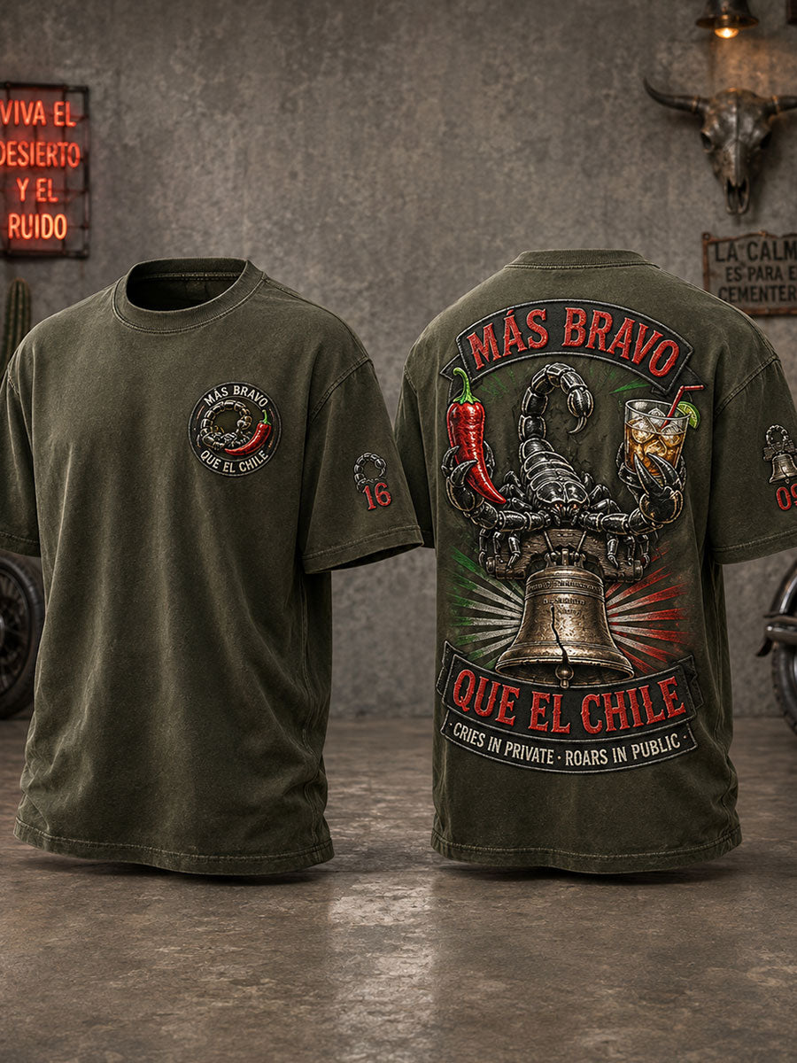 Camiseta estampada con diseño del Día de la Independencia de México para hombre