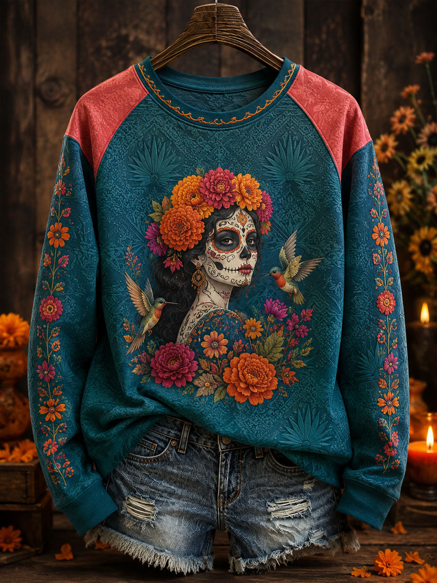Día de México de las mujeres del arte muerto impreso sudadera