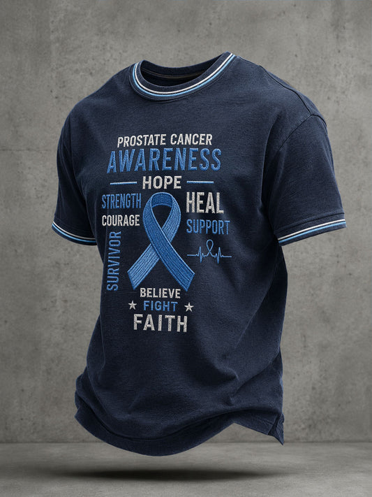 Camiseta de concienciación sobre el cáncer de próstata en hombres