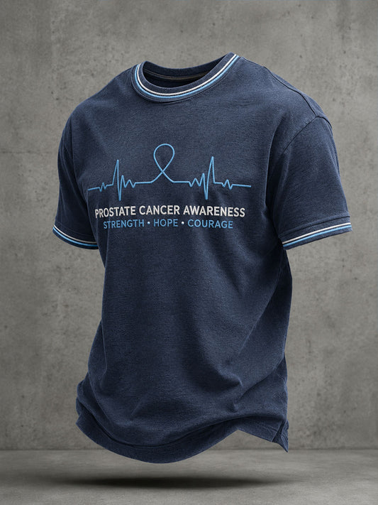 Camiseta de concienciación sobre el cáncer de próstata en hombres