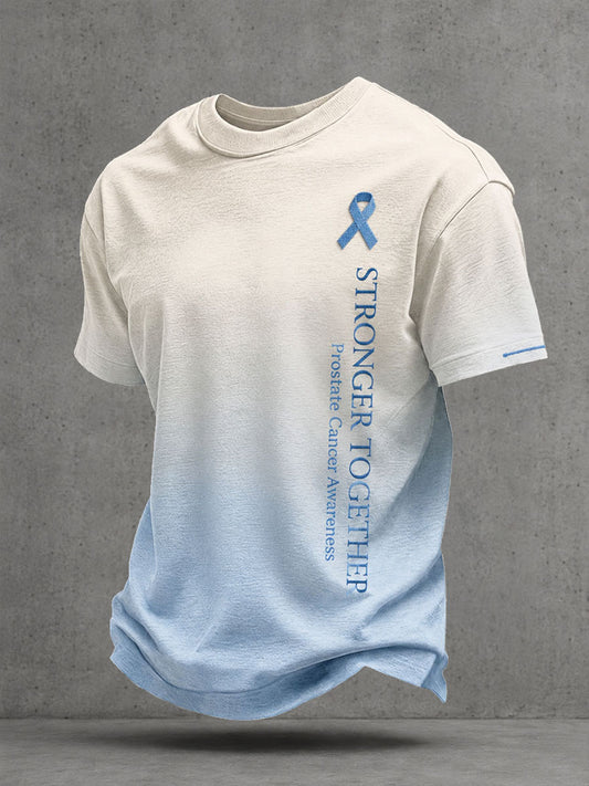 Camiseta de la conciencia del cáncer de próstata de los hombres
