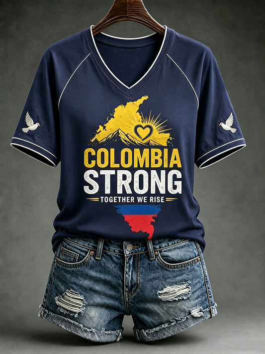 Camiseta Colombia Strong de mujer