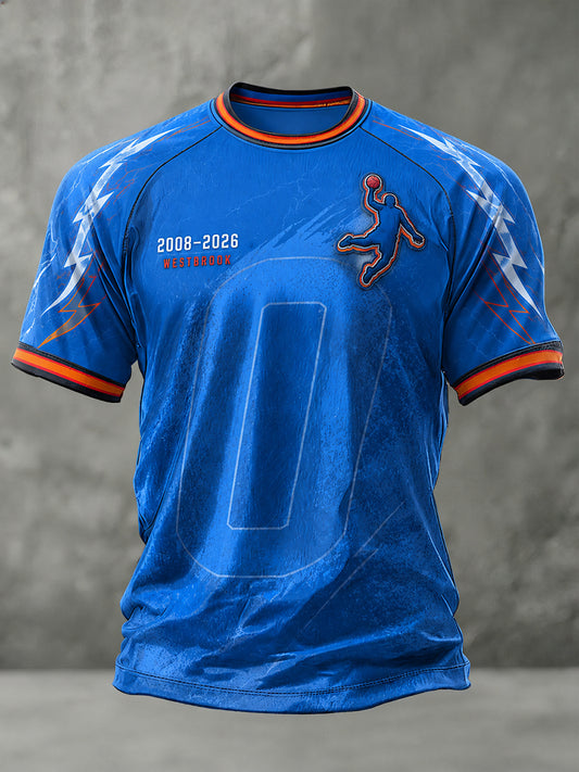 Camiseta de manga corta para hombre con estampado gráfico conmemorativo de la estrella del baloncesto