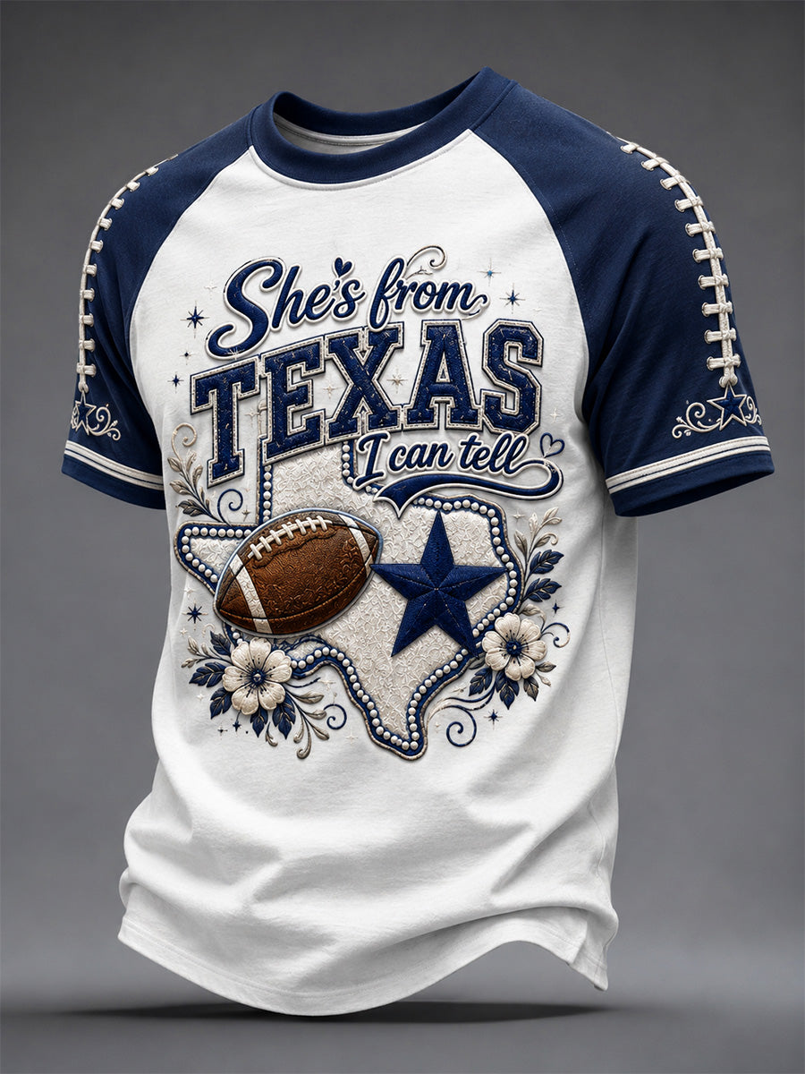 Regalo de Gameday del fútbol de los hombres para la camiseta ocasional de los fans del fútbol