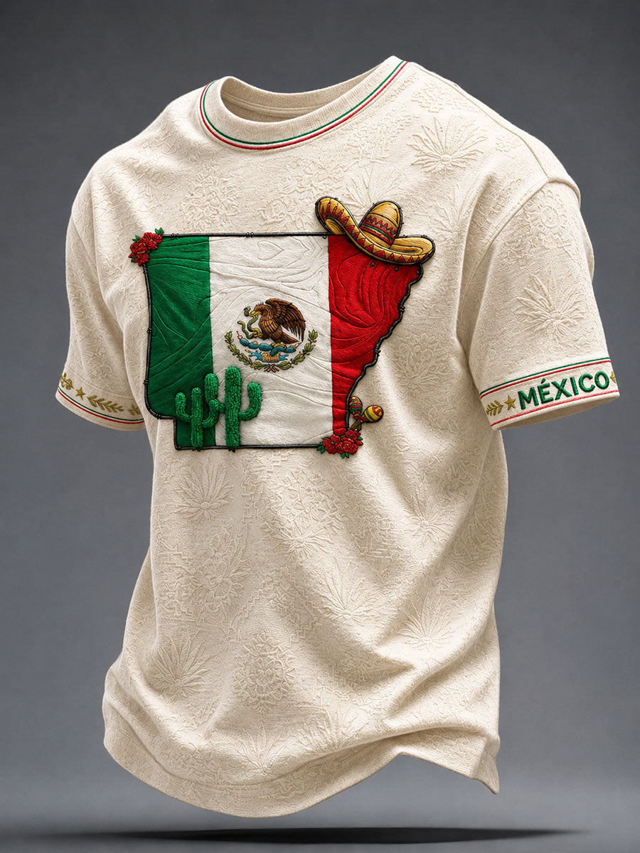 Camiseta impresa arte del día de la independencia de México de los hombres