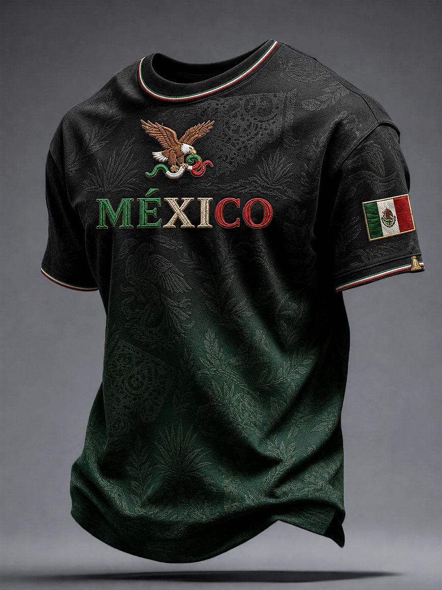 Camiseta estampada con diseño del Día de la Independencia de México para hombre