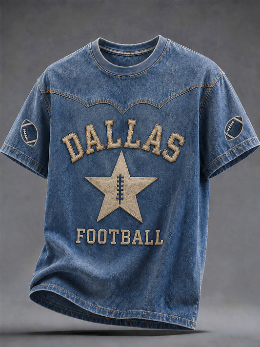 Regalo de día de partido de fútbol para hombres, camiseta casual para aficionados al fútbol