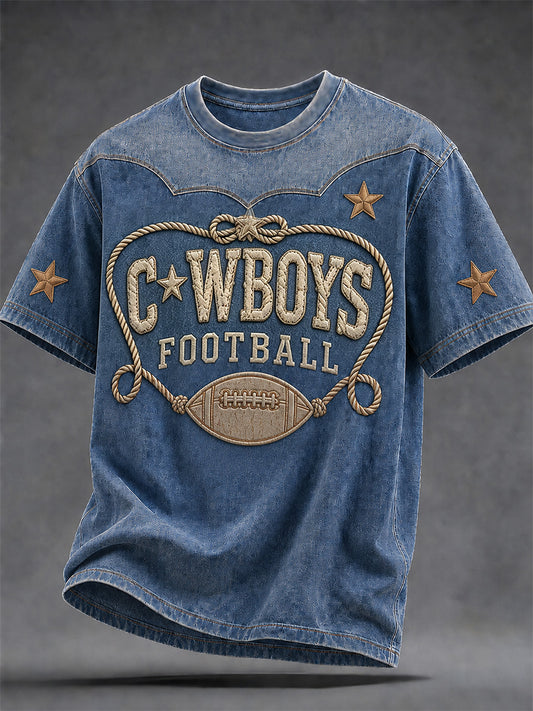 Regalo de día de partido de fútbol para hombres, camiseta casual para aficionados al fútbol