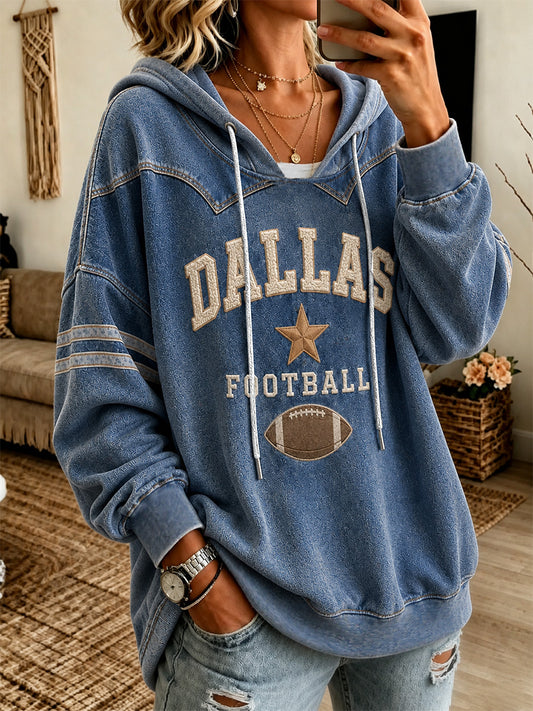 Sudadera casual, regalo del día del partido de fútbol para mujeres y aficionados al fútbol