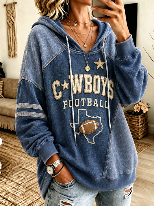Sudadera casual, regalo del día del partido de fútbol para mujeres y aficionados al fútbol