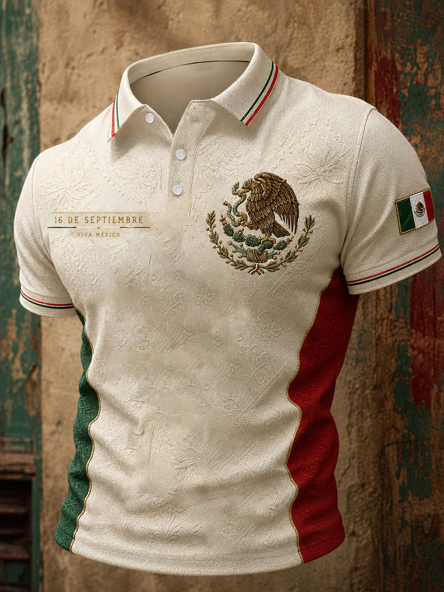 Camisetas casuales con estampado artístico del Día de la Independencia de México para hombre