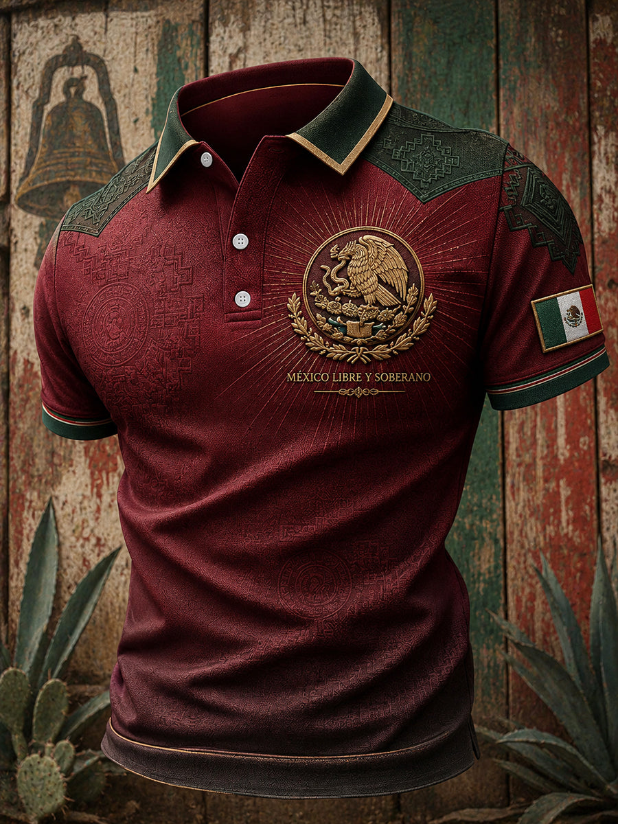 Camisetas casuales con estampado artístico del Día de la Independencia de México para hombre