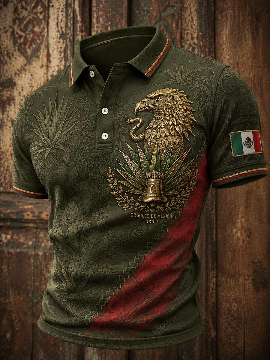 Camisetas casuales con estampado artístico del Día de la Independencia de México para hombre