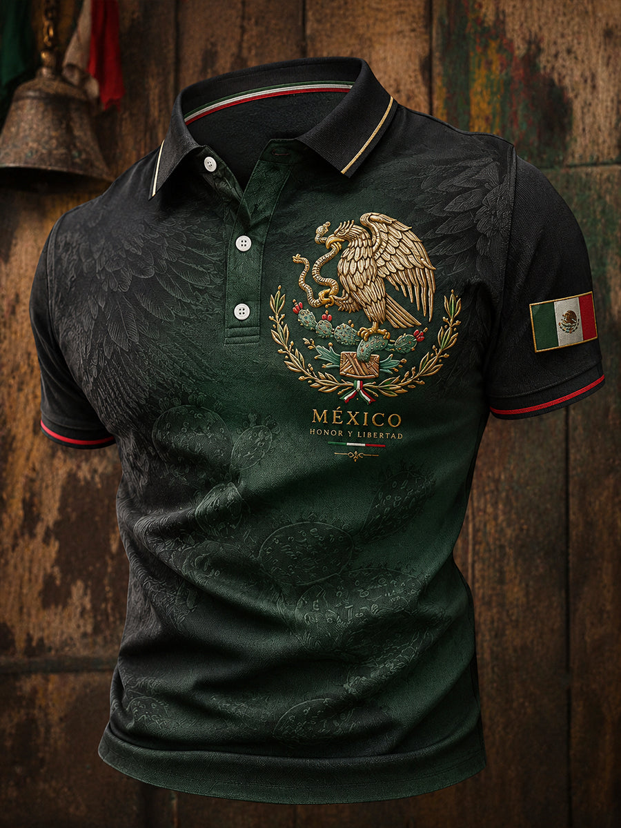 Camisetas casuales con estampado artístico del Día de la Independencia de México para hombre