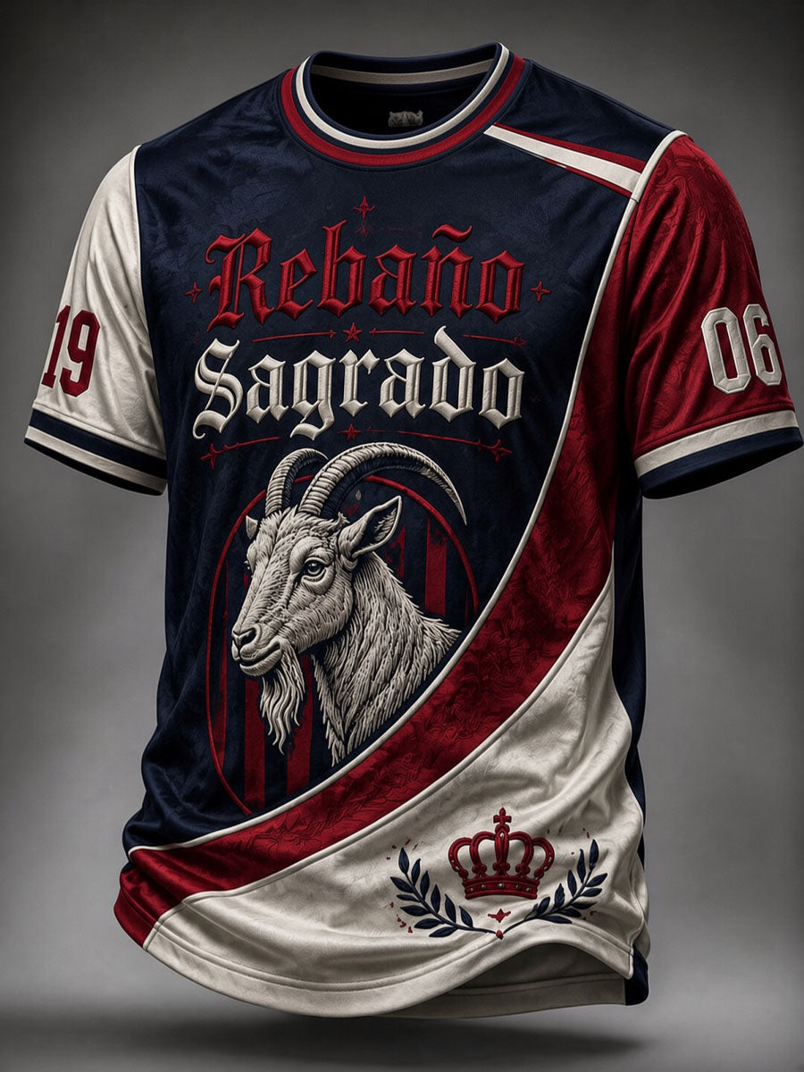 Camiseta casual estampada de fútbol de Guadalajara para hombre